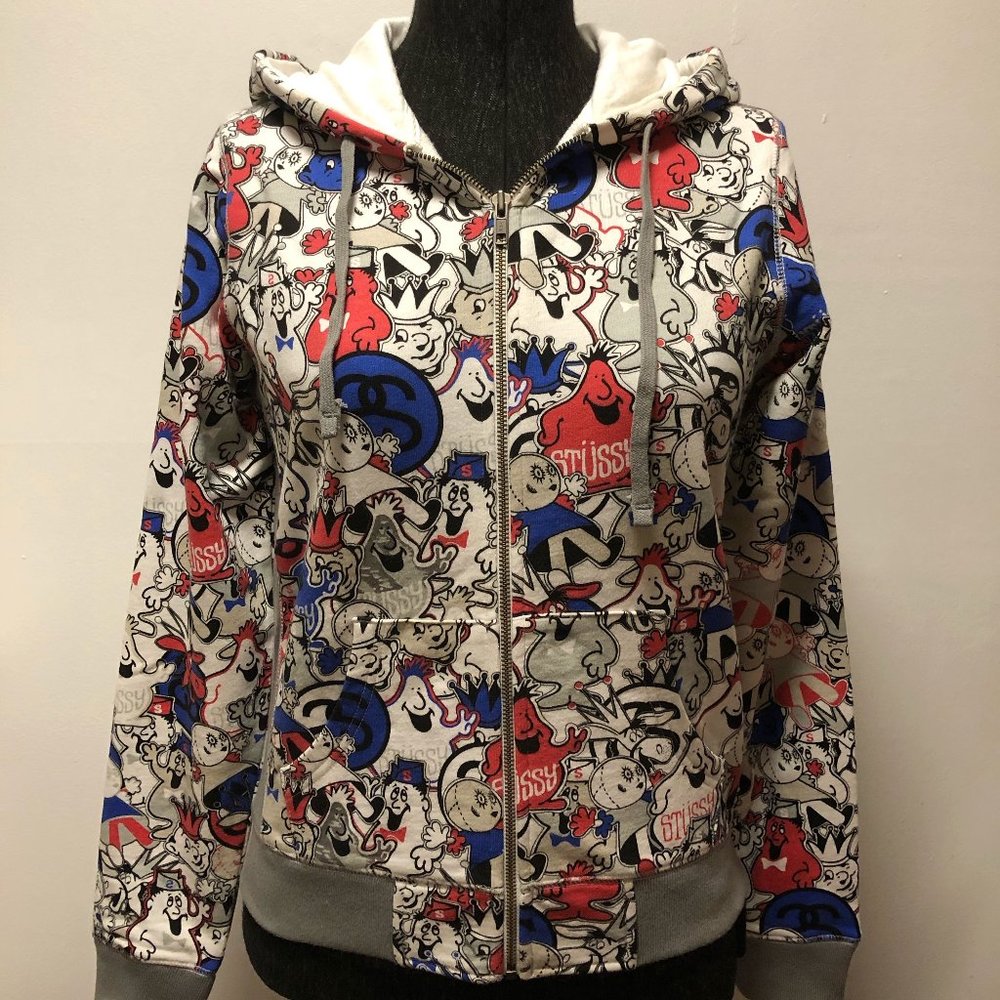 Stussy Girls Headz Hoodie – Grey Size M (NWT)